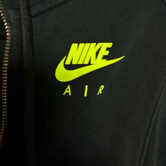 Nike Air Hooded Jacket Black Cropped XS Full Zip - Picture 3 of 8